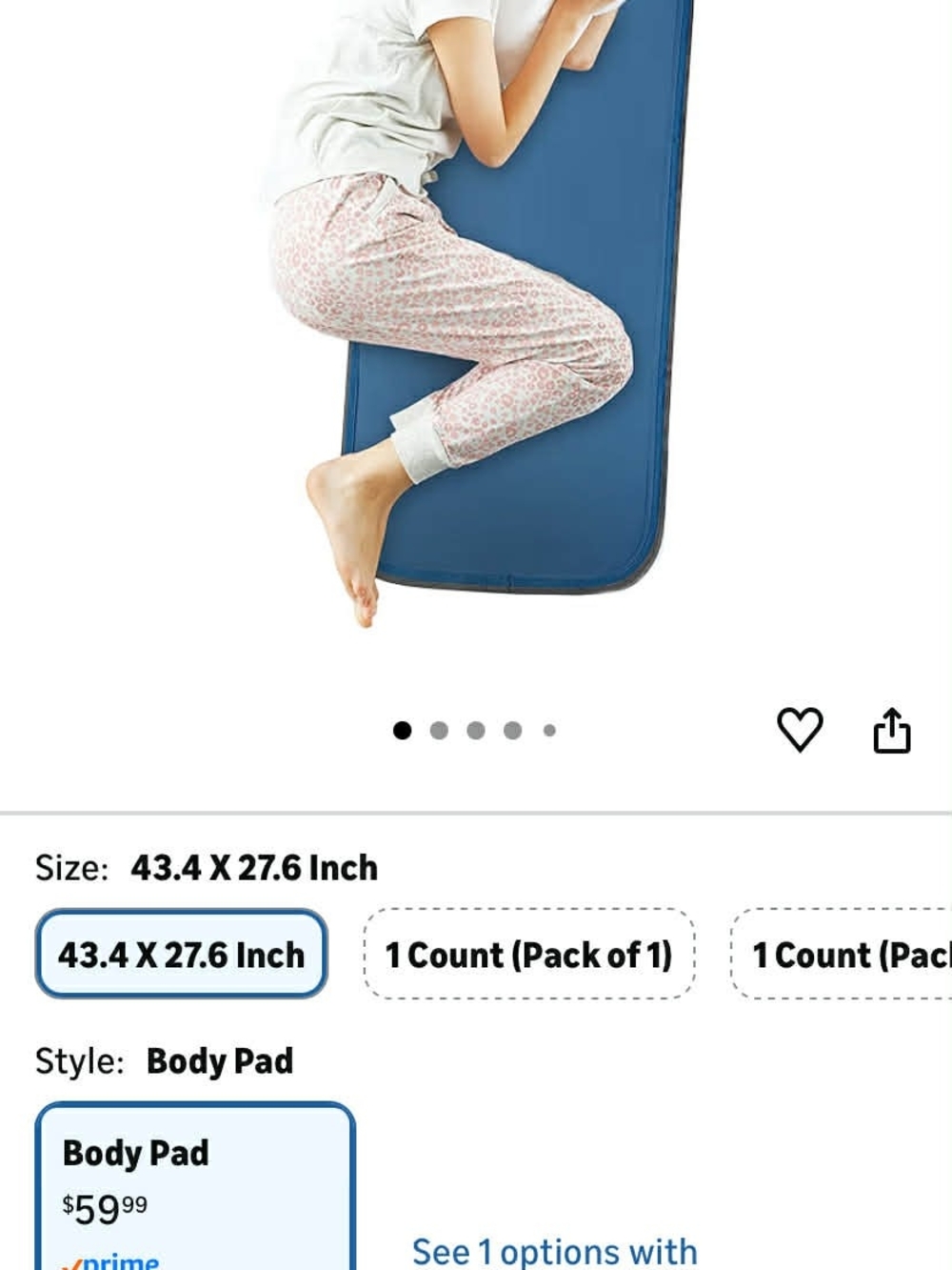 Cooling Body Pad with Green Cover | 43.4" x 27.6"